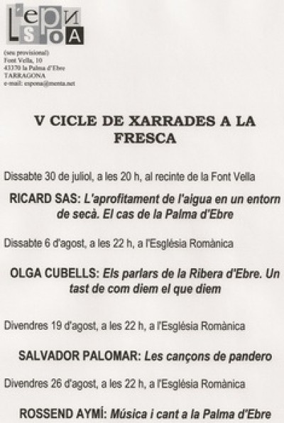 V Cicle de xarrades a la fresca (2005)